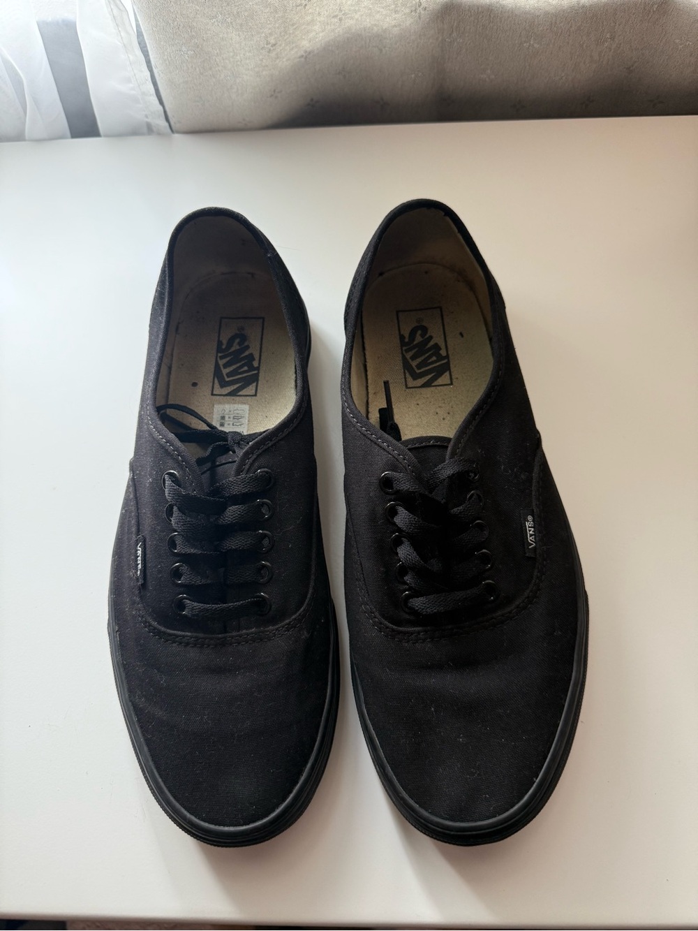 Vans Men’s Black Low-Top Canvas Sneakers